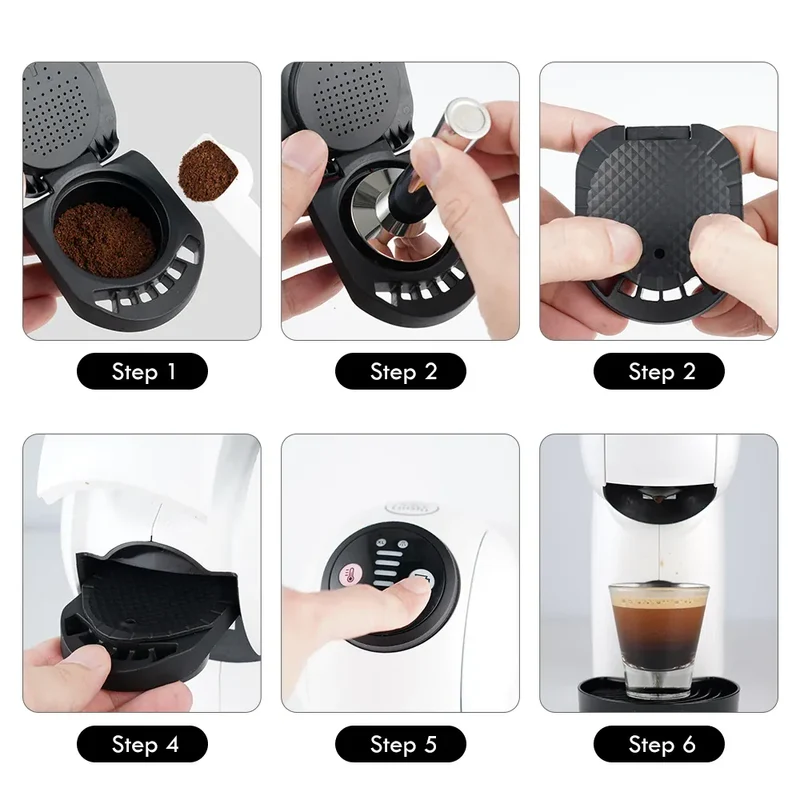 Adaptateur Capsule Réutilisable Compatible Dolce Gusto — Café Moulu ou Nespresso