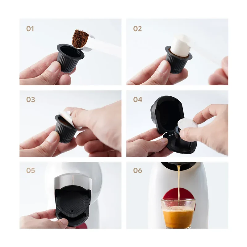 Adaptateur Capsule Réutilisable Compatible Dolce Gusto — Café Moulu ou Nespresso