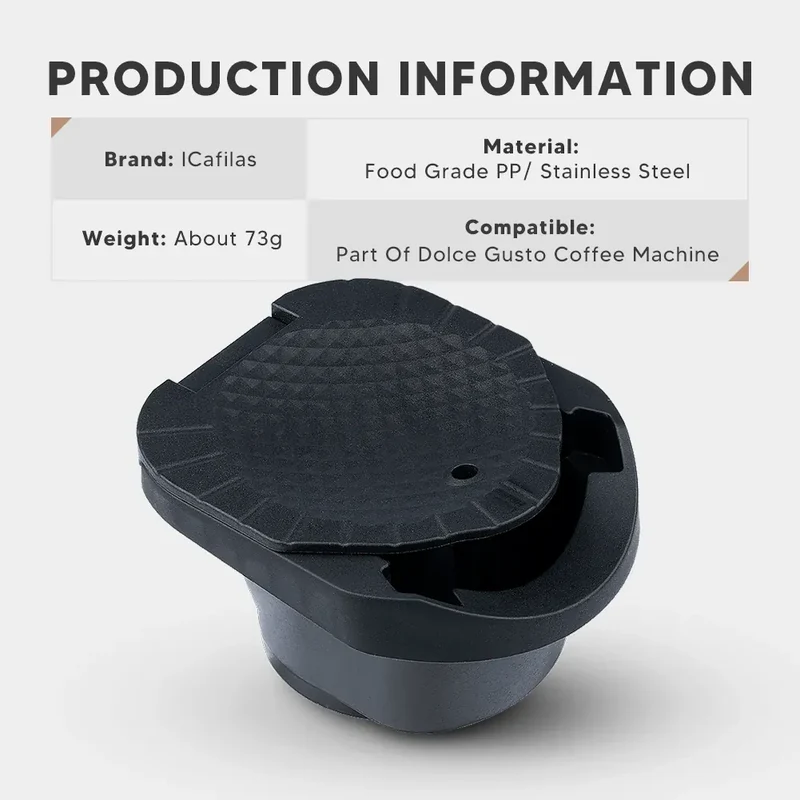 Adaptateur Capsule Réutilisable Compatible Dolce Gusto — Café Moulu ou Nespresso