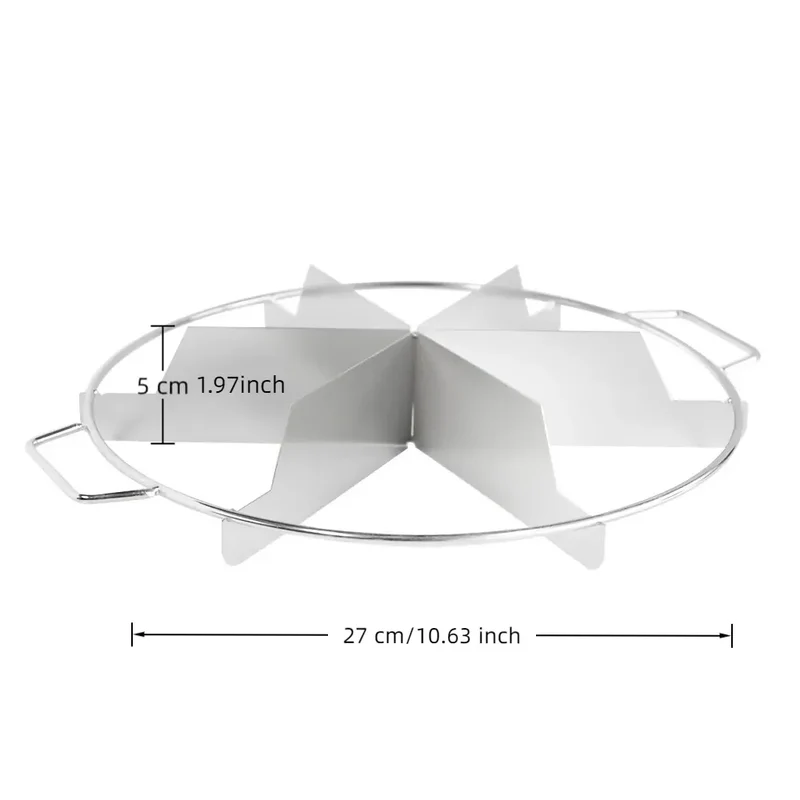 Coupe-gâteau en acier inoxydable - Marqueur de portions pour 10 parts