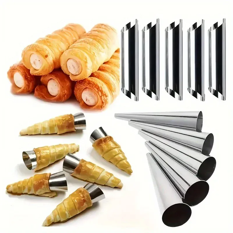 Set de 5 Outils de Pâtisserie - Moules à Croissants et Tubes à Pâtisserie