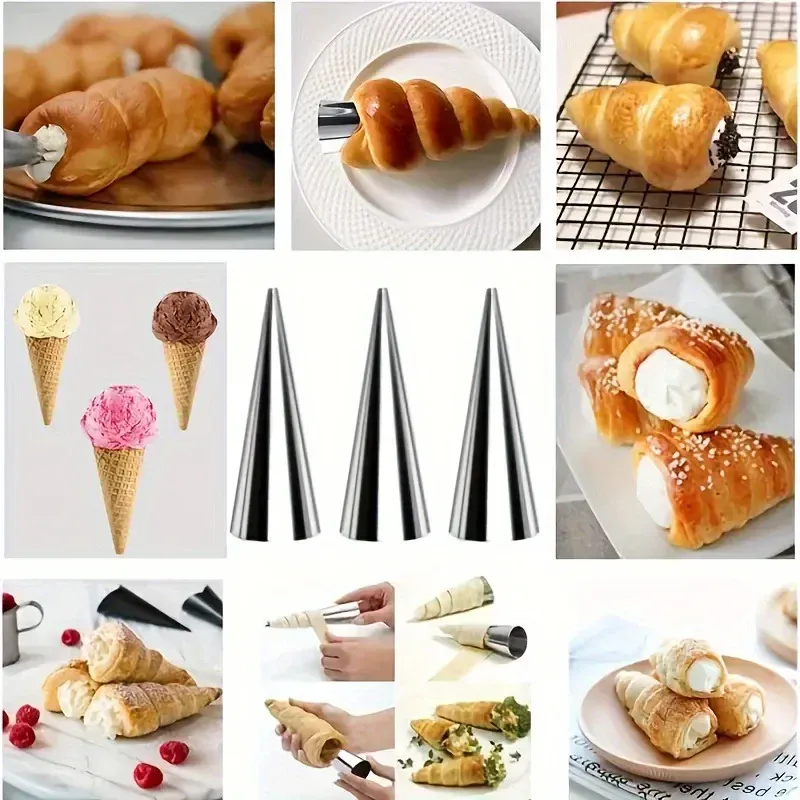 Set de 5 Outils de Pâtisserie - Moules à Croissants et Tubes à Pâtisserie