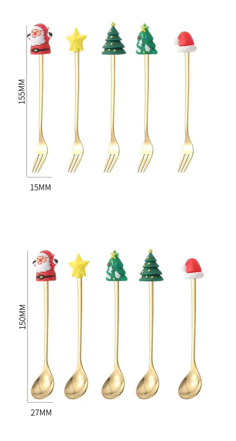 Coffret Couverts de Noël 2/4/6 pièces