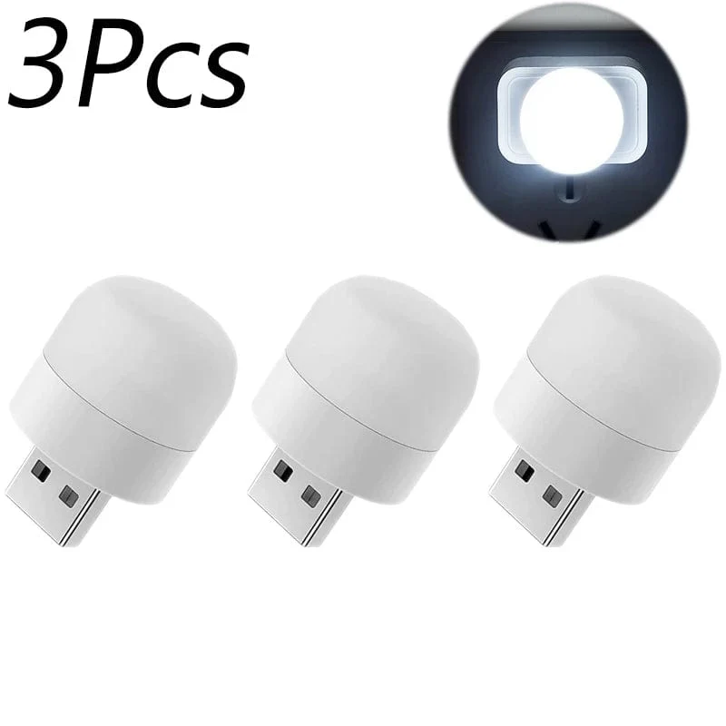 Mini Lampe de Lecture USB Blanc Chaud Rechargeable 1-10 Pcs