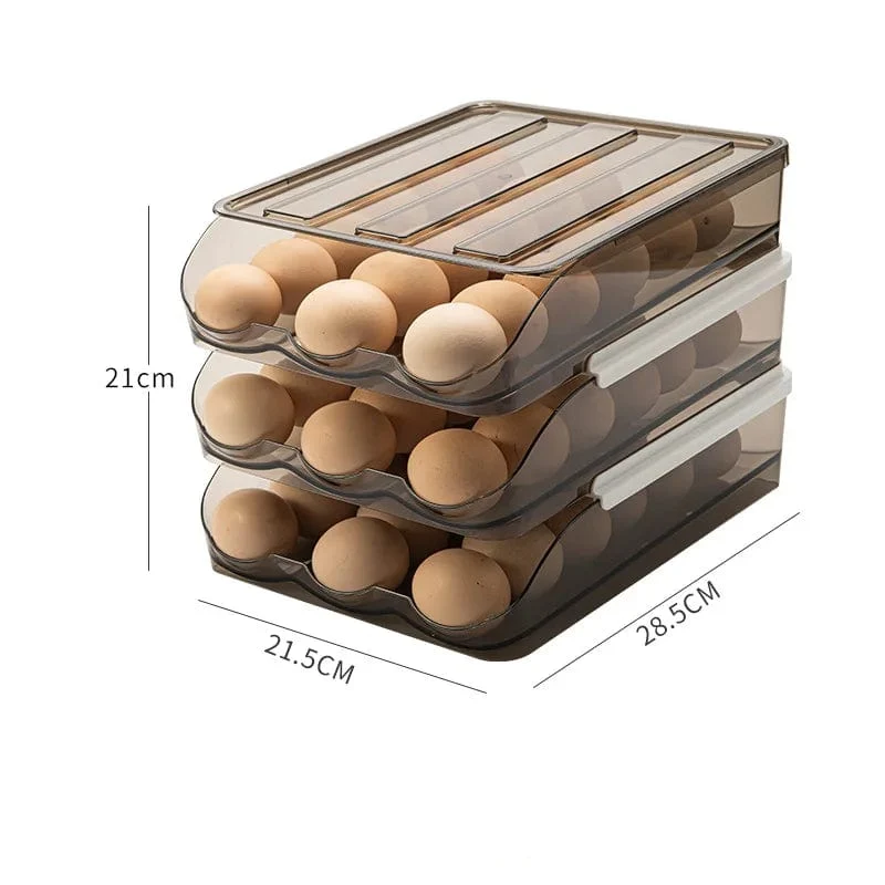 Range-Œufs Empilable à Tiroirs — 18 Œufs par Niveau, PET Alimentaire