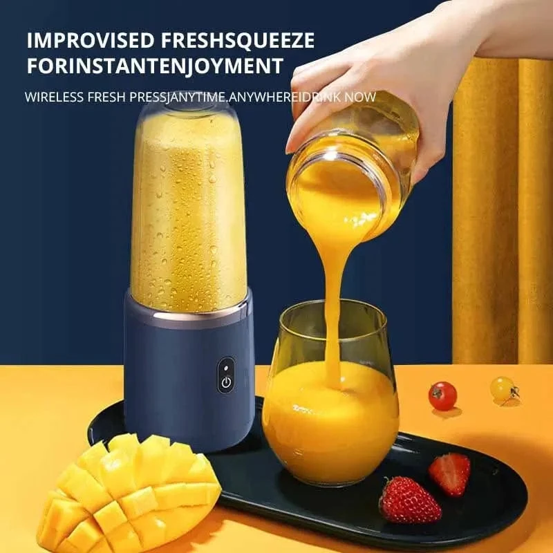Presse-Jus Portable Électrique Multifonction 300ML - Bleu/Rose