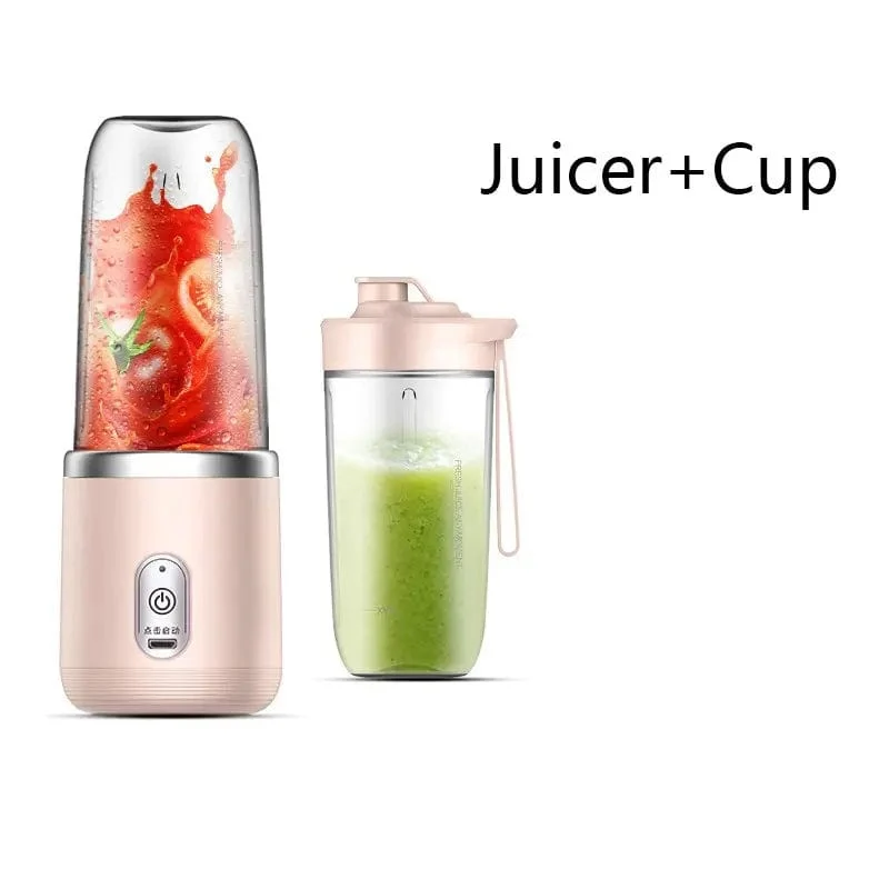 Presse-Jus Portable Électrique Multifonction 300ML - Bleu/Rose