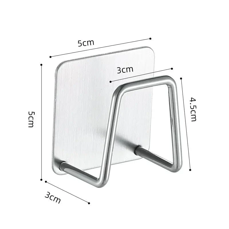 Porte-Éponges en Acier Inoxydable pour Évier de Cuisine, Lot de 1 à 6, Support Auto-Adhésif, Égouttoir, Rangement Mural