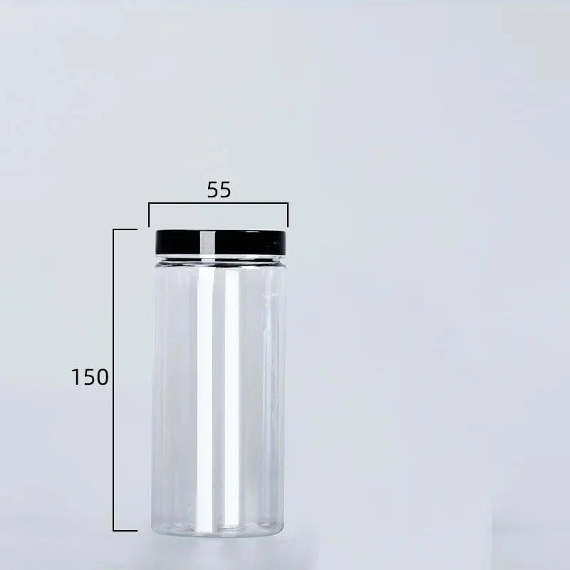 Boîte de Rangement Ronde Alimentaire à Couvercle Noir