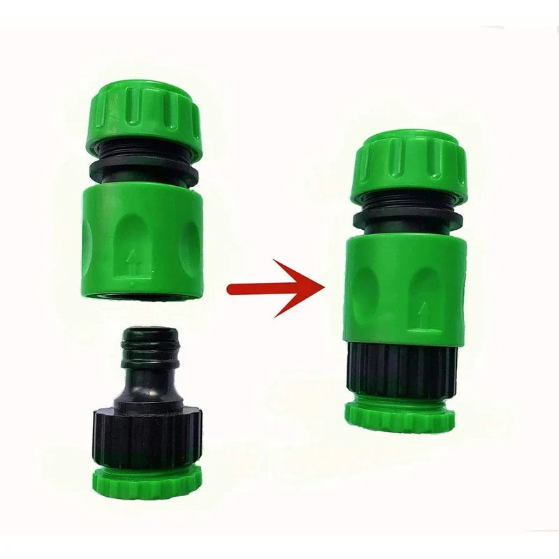 Raccord rapide en ABS pour tuyau d'arrosage de jardin - Set adaptateur double mâle 1/2"