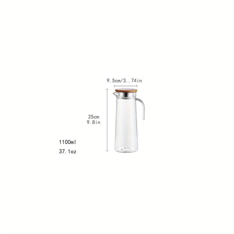 Carafe à jus avec couvercle, 1600ml/2000ml, en plastique, pour Bubble Tea et autres boissons estivales.