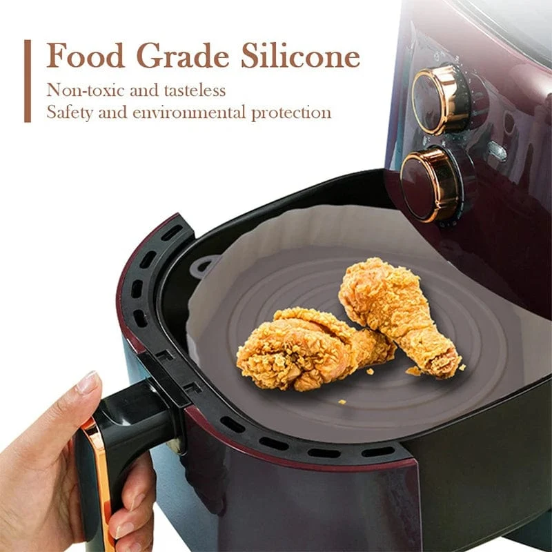 Panier en silicone réutilisable pour friteuse sans huile - Lot de 3 - Eco-Friendly