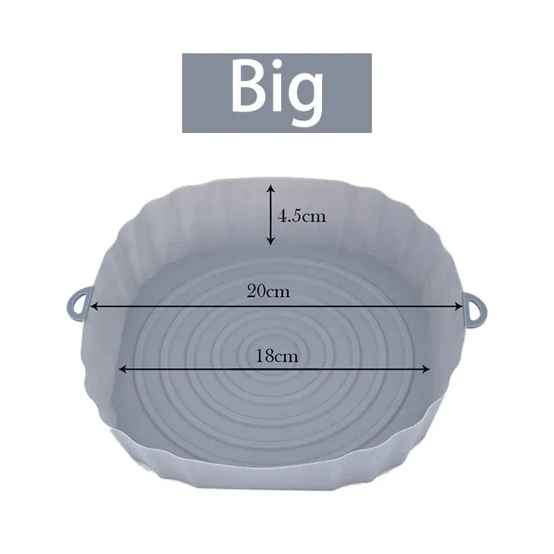 Panier en silicone réutilisable pour friteuse sans huile - Lot de 3 - Eco-Friendly