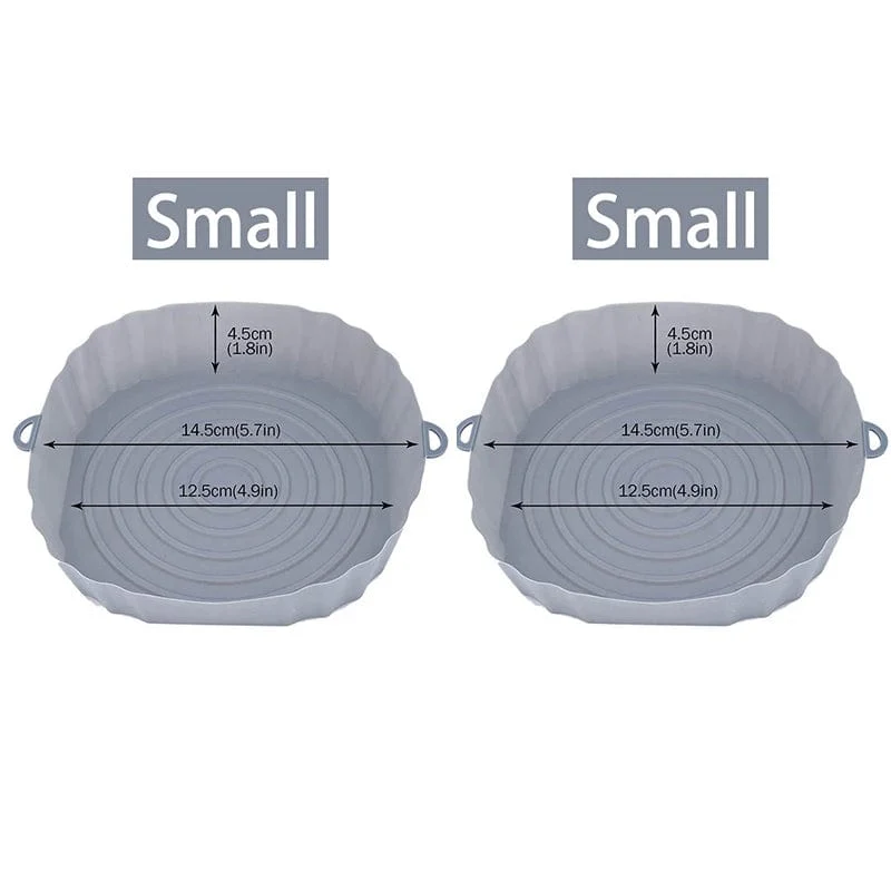 Panier en silicone réutilisable pour friteuse sans huile - Lot de 3 - Eco-Friendly