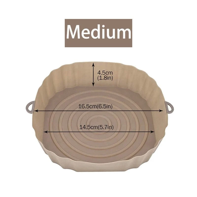 Panier en silicone réutilisable pour friteuse sans huile - Lot de 3 - Eco-Friendly