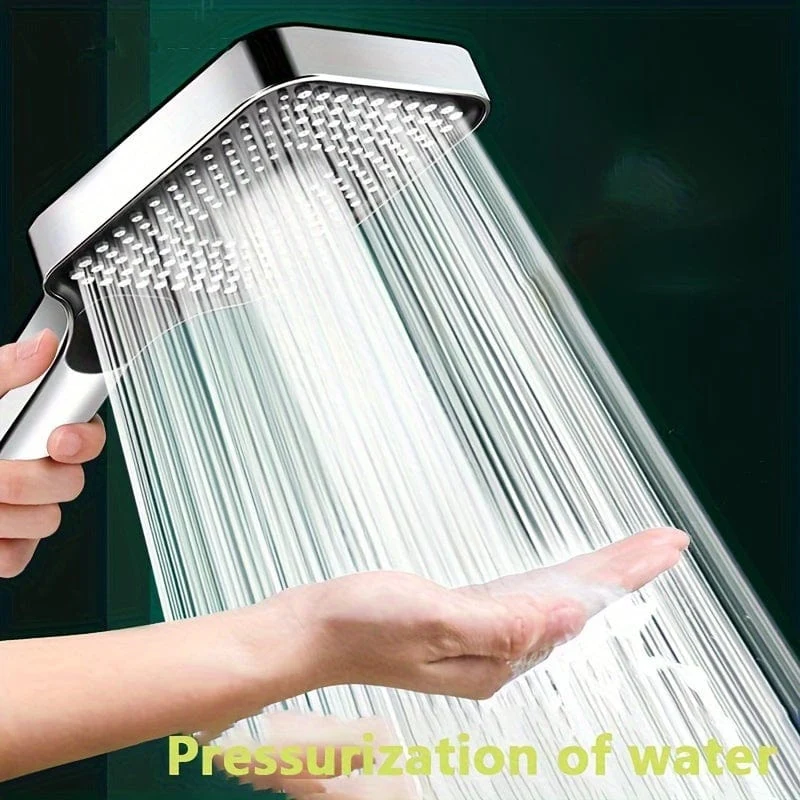 Pommeau de douche carré ajustable, superchargé en ABS, spray thermostatique, économiseur d'eau, accessoire de salle de bains