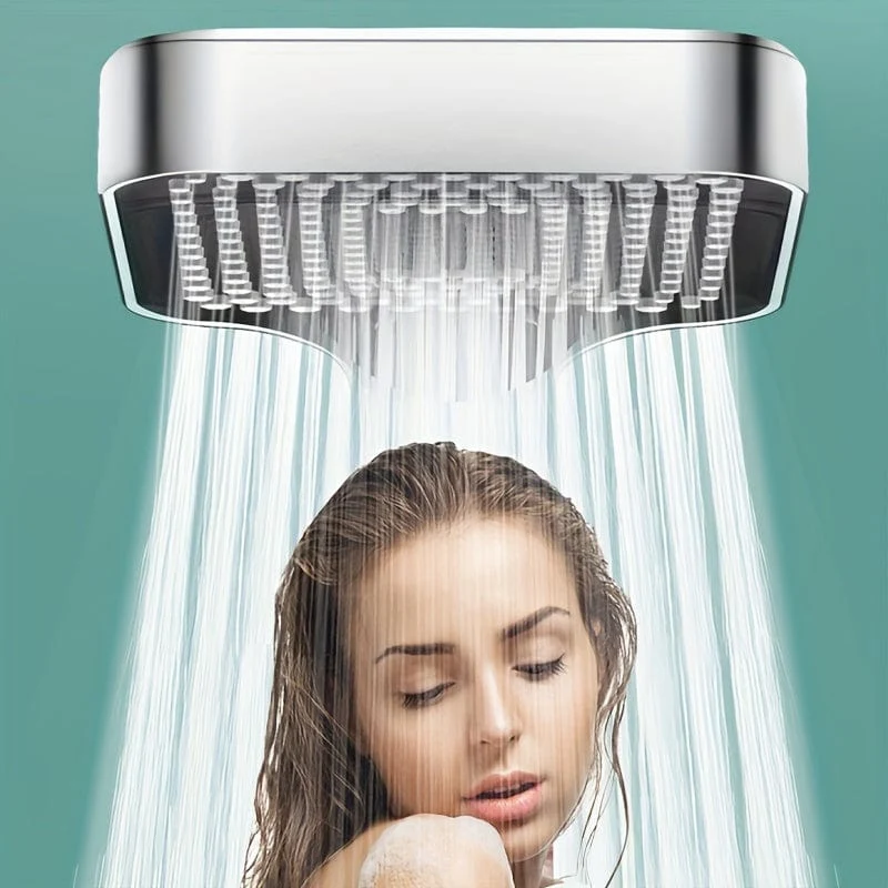 Pommeau de douche carré ajustable, superchargé en ABS, spray thermostatique, économiseur d'eau, accessoire de salle de bains