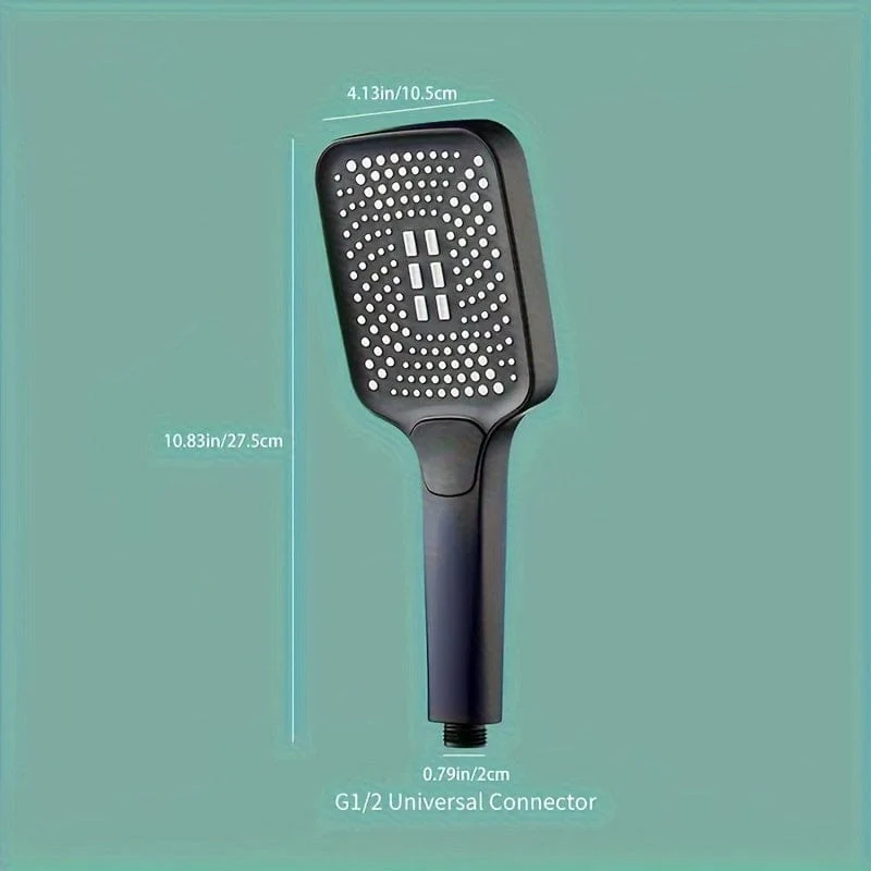 Pommeau de douche carré ajustable, superchargé en ABS, spray thermostatique, économiseur d'eau, accessoire de salle de bains