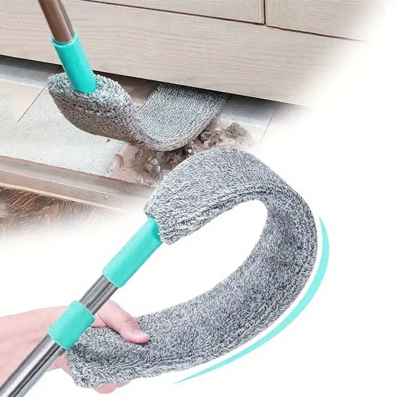 Brosse Plate Télescopique Microfibre 156 cm — Dépoussiéreur Sous Meubles, Lit & Radiateurs