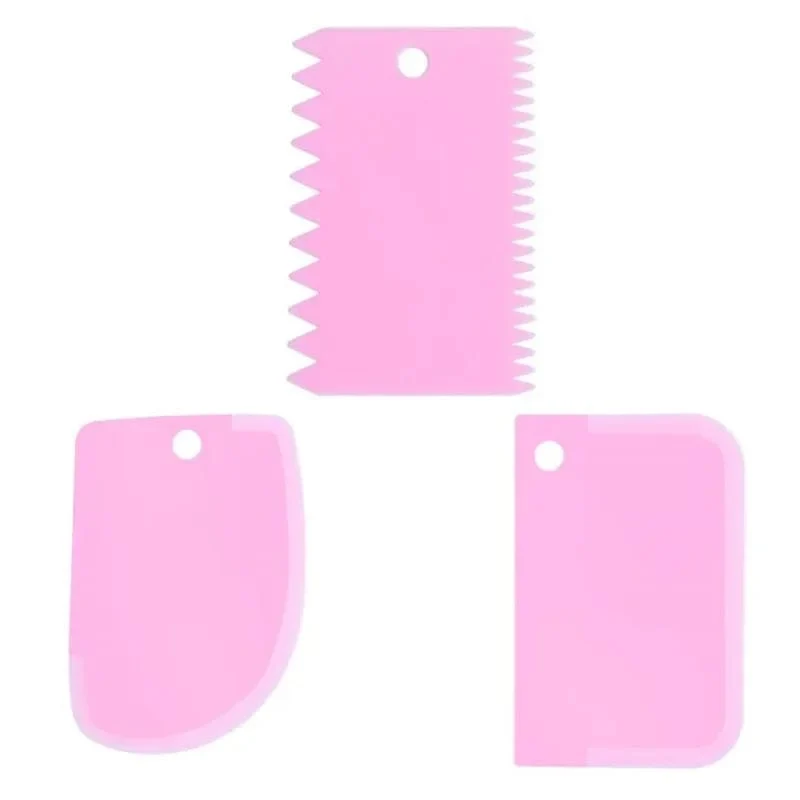 Lot de 3 grattoirs à crème pour gâteaux DIY