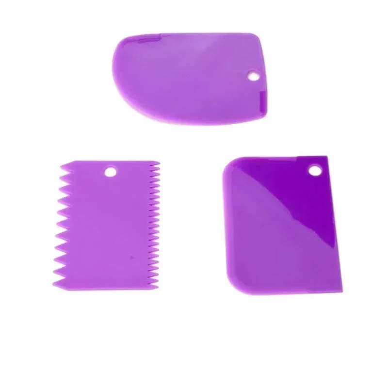Lot de 3 grattoirs à crème pour gâteaux DIY