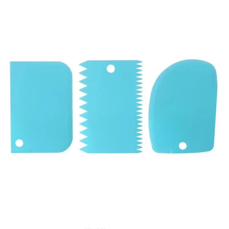 Lot de 3 grattoirs à crème pour gâteaux DIY