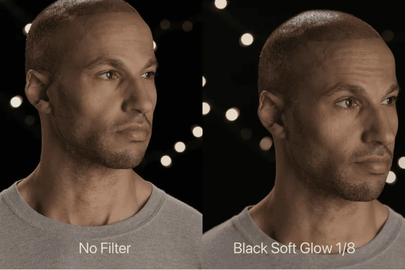 Filtre à visser pour appareil photo à lueur douce noire