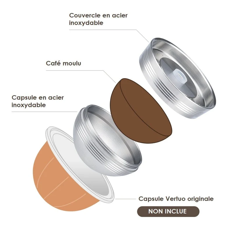 Capsules réutilisables pour Vertuo Next de Nespresso