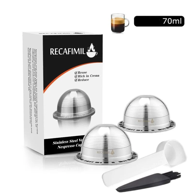 Capsules réutilisables pour Vertuo et Delonghi