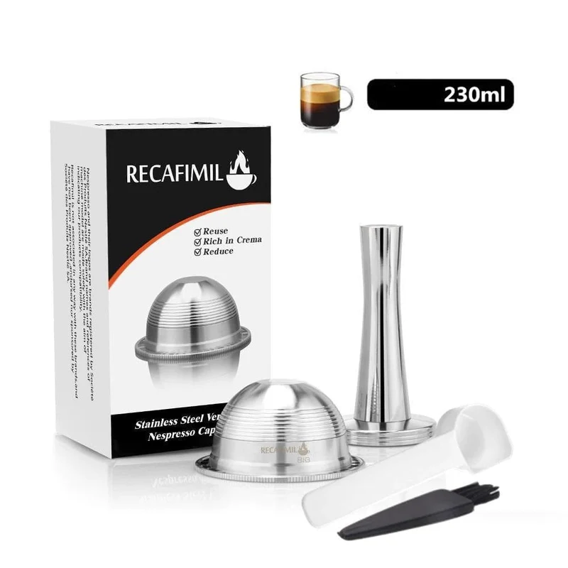 Capsules réutilisables pour Vertuo et Delonghi