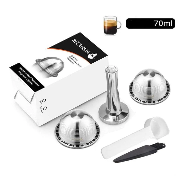 Capsules réutilisables pour Vertuo et Delonghi