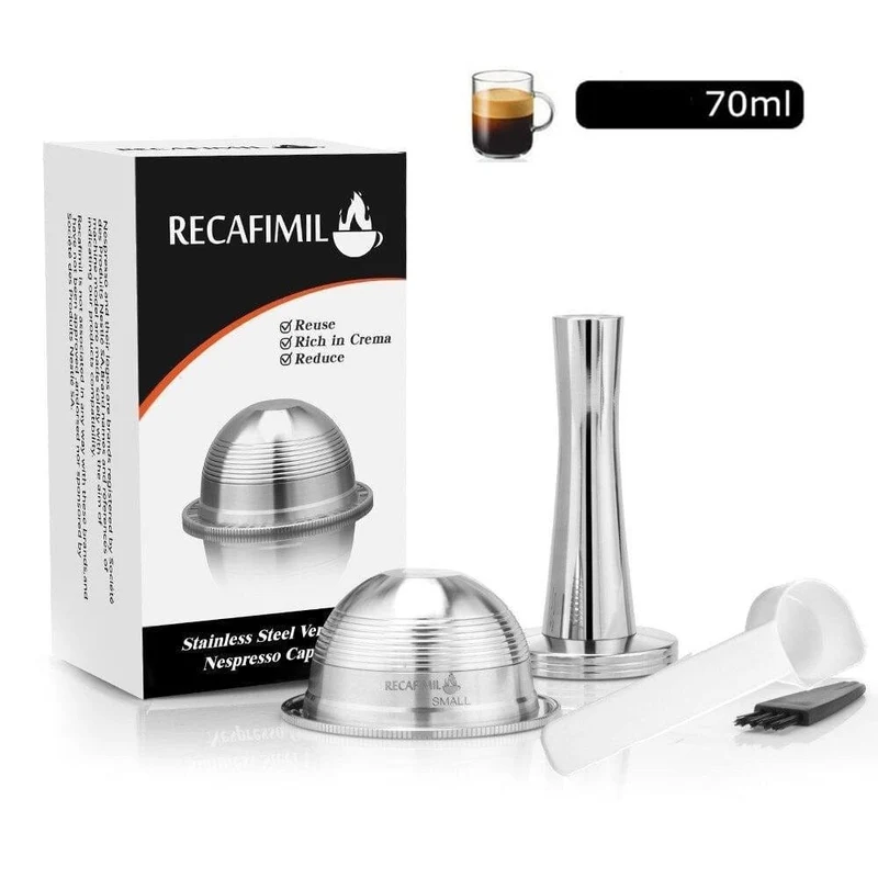 Capsules réutilisables pour Vertuo et Delonghi