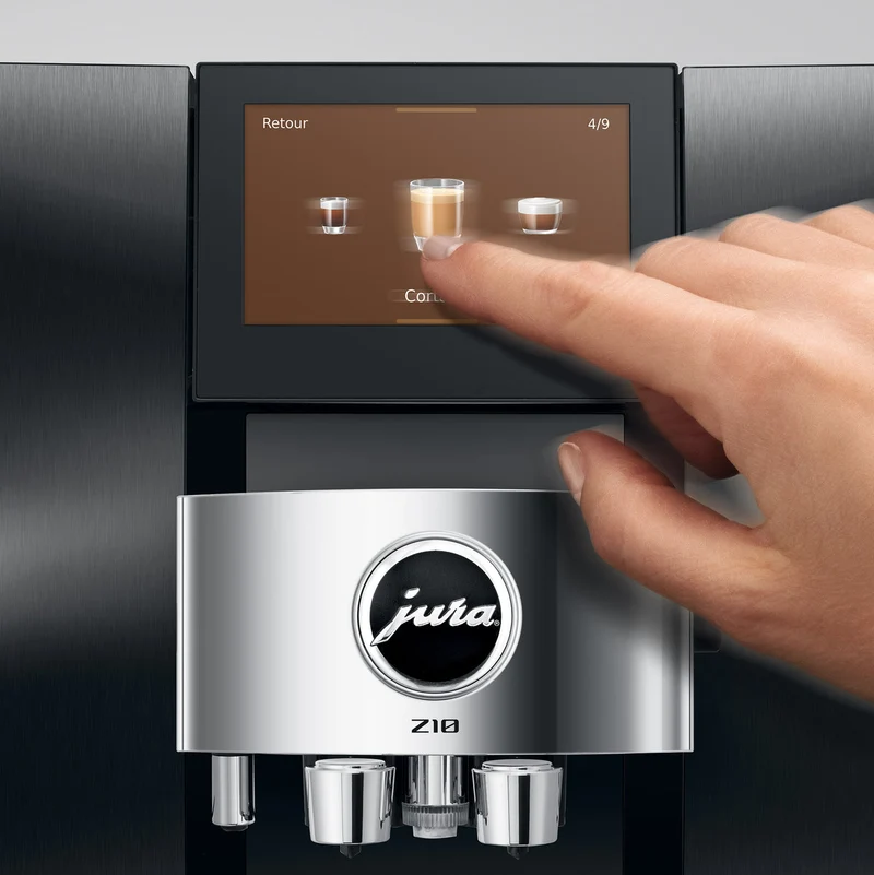 JURA Z10 (2e génération) : machine à espresso automatique, 51 spécialités, broyeur P.R.G.2+