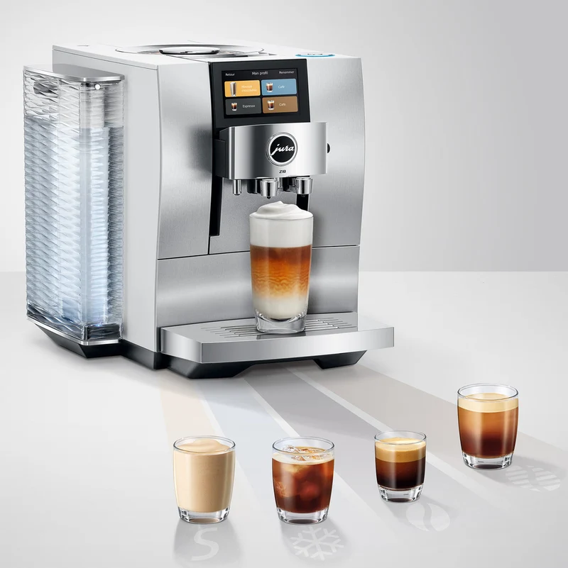 JURA Z10 (2e génération) : machine à espresso automatique, 51 spécialités, broyeur P.R.G.2+