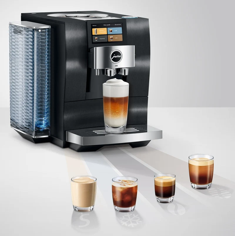 JURA Z10 (2e génération) : machine à espresso automatique, 51 spécialités, broyeur P.R.G.2+