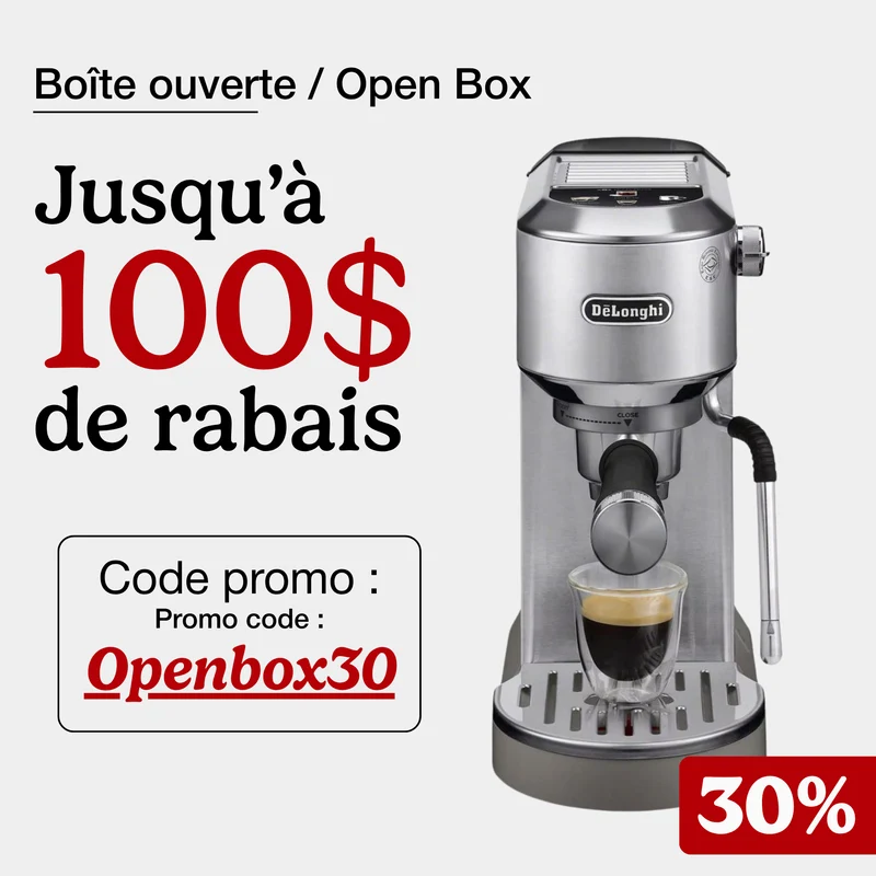 De'Longhi Dedica Duo EC890 : machine à espresso manuelle compacte, buse vapeur My LatteArt, Cold Brew intégré (boîte ouverte)