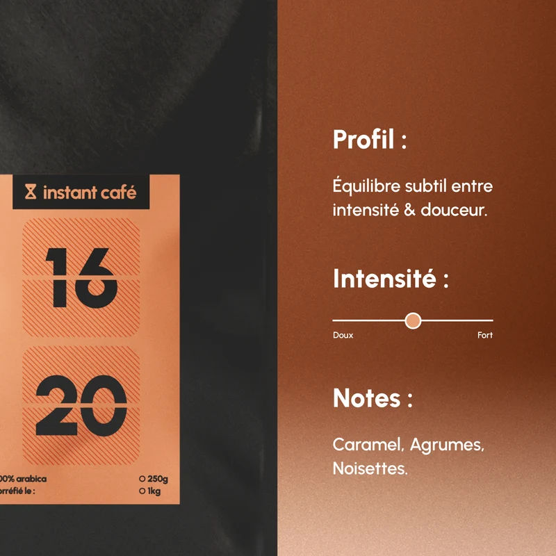 Café Moulu Blend Instant Café 16H20 | 100% Arabica