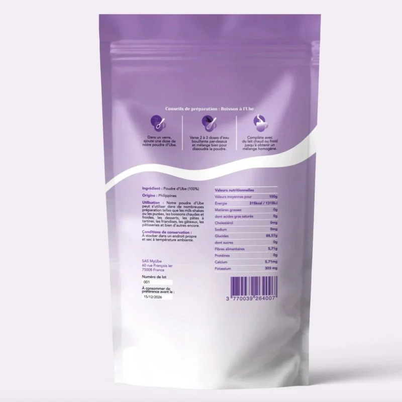Ube - Poudre d'Ube - 100 Gr | MyUbe