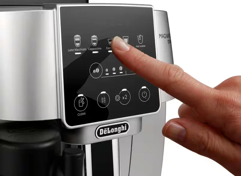 De'Longhi Magnifica Start Milk Silver : machine à espresso automatique avec broyeur intégré et système de lait LatteCrema