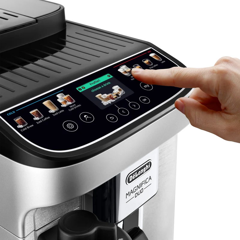 DeLonghi Magnifica Duo — Machine à café automatique avec mousse de lait chaude et froide