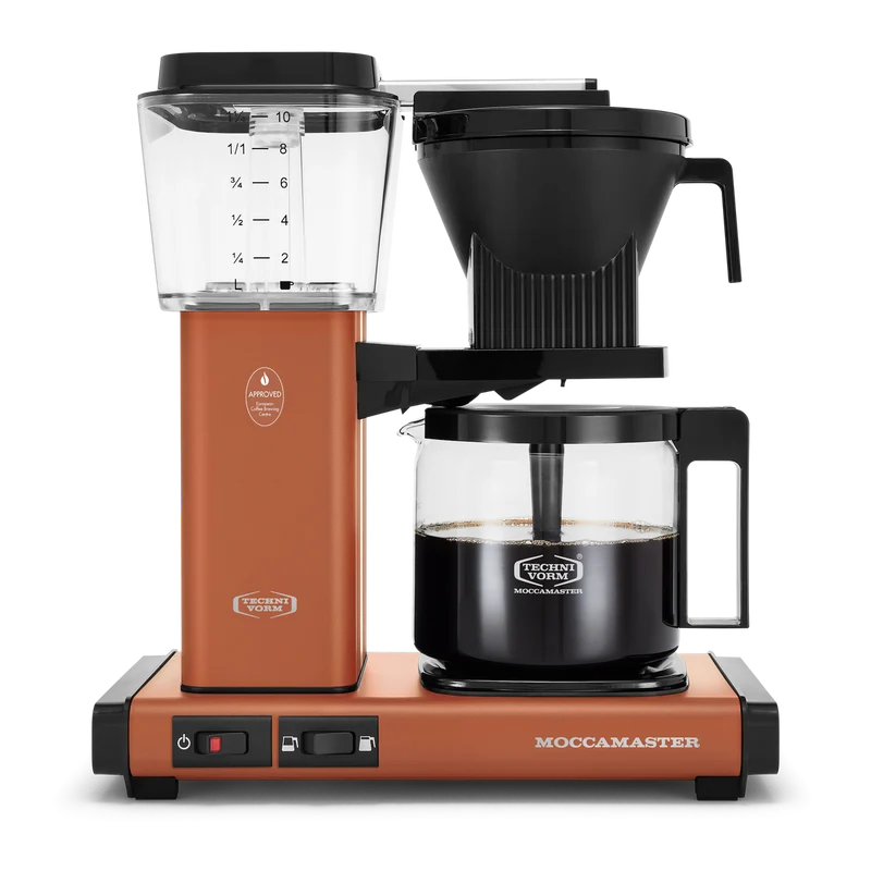 Moccamaster KBGV — Cafetière filtre certifiée SCA, carafe en verre, arrêt automatique, 1,25 L (10 tasses)