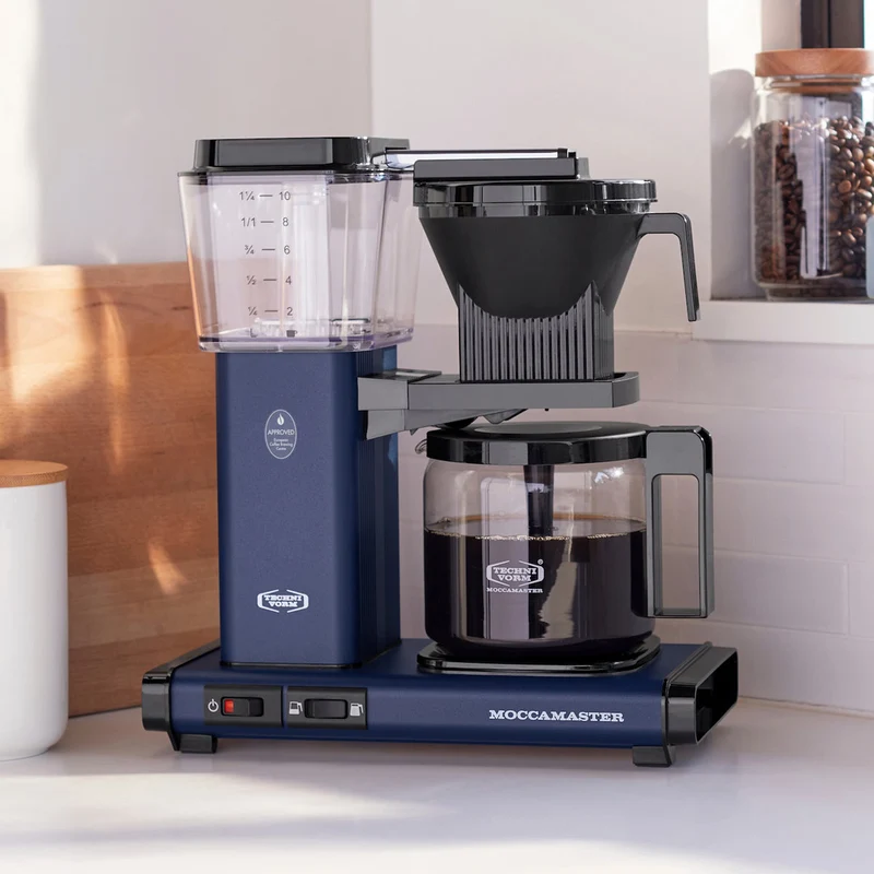 Moccamaster KBGV — Cafetière filtre certifiée SCA, carafe en verre, arrêt automatique, 1,25 L (10 tasses)