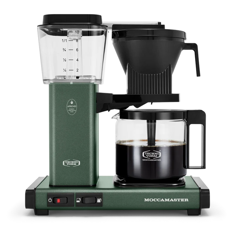 Moccamaster KBGV — Cafetière filtre certifiée SCA, carafe en verre, arrêt automatique, 1,25 L (10 tasses)