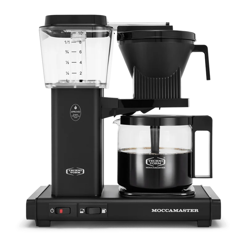 Moccamaster KBGV — Cafetière filtre certifiée SCA, carafe en verre, arrêt automatique, 1,25 L (10 tasses)