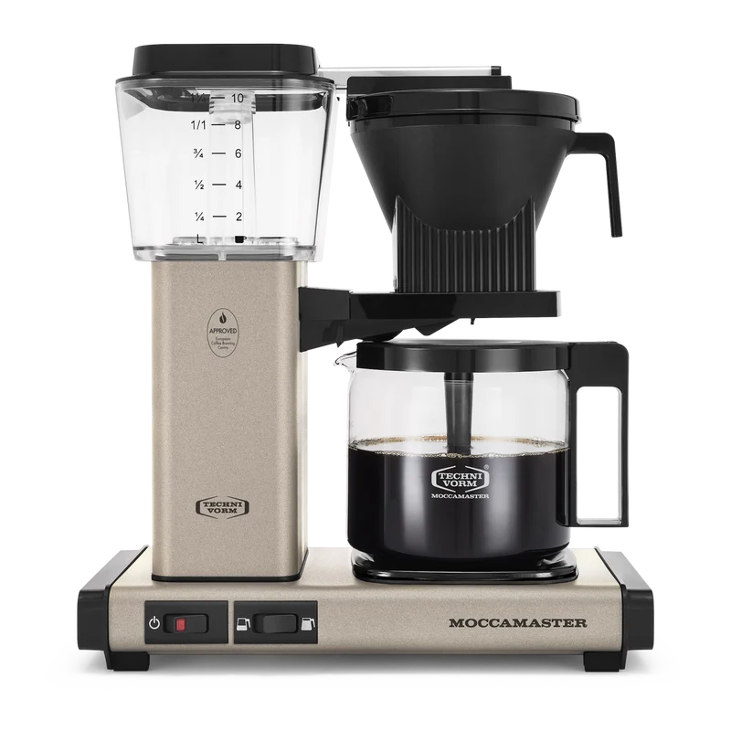 Moccamaster KBGV — Cafetière filtre certifiée SCA, carafe en verre, arrêt automatique, 1,25 L (10 tasses)