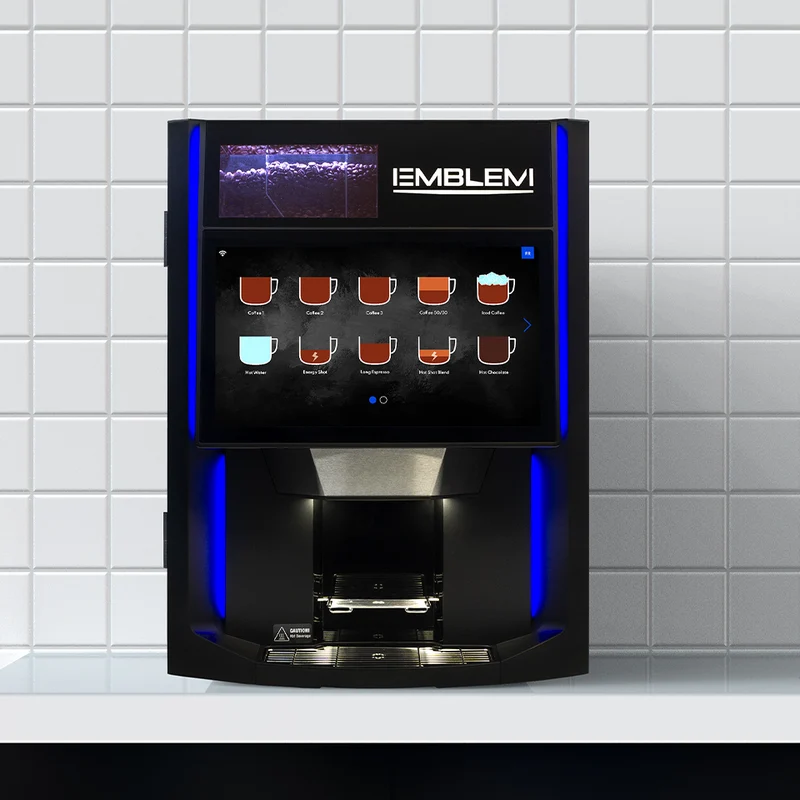 Cafection Emblem — Machine à café automatique commerciale, écran HD 18,5 po
