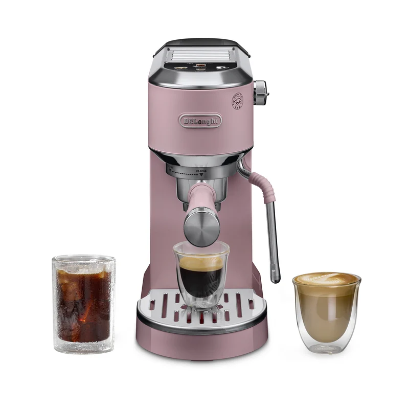 De'Longhi Dedica Duo EC890 : machine à espresso manuelle compacte, buse vapeur My LatteArt, Cold Brew intégré