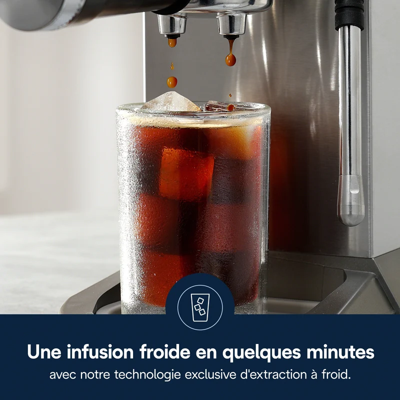 De'Longhi Dedica Duo EC890 : machine à espresso manuelle compacte, buse vapeur My LatteArt, Cold Brew intégré
