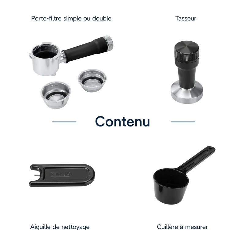 De'Longhi Dedica Duo EC890 : machine à espresso manuelle compacte, buse vapeur My LatteArt, Cold Brew intégré