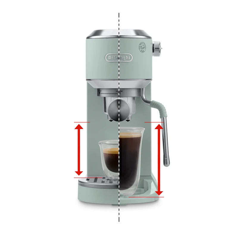 De'Longhi Dedica Duo EC890 : machine à espresso manuelle compacte, buse vapeur My LatteArt, Cold Brew intégré